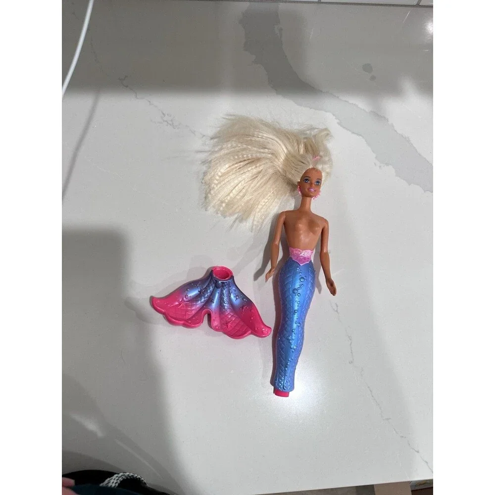 Vintage 1996 Barbie Bubbling Mermaid Doll Blonde Blue Tail Mattel 16131 Y2K